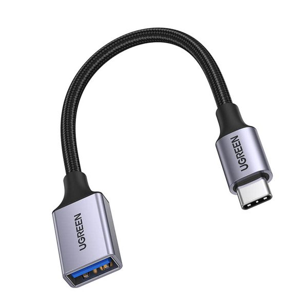 USB-C kabeļa adaptera adapteris USB-A 5GB/s 15cm melns