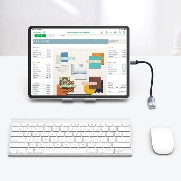 USB-C kabeļa adaptera adapteris USB-A 5GB/s 15cm melns