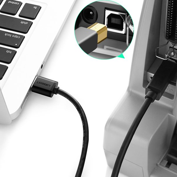 Kabeļa DAP USB-A printera-USB-B 5GB/s 2m melnā krāsā