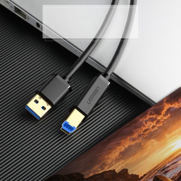 Kabeļa DAP USB-A printera-USB-B 5GB/s 2m melnā krāsā