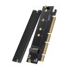 Pagarinājuma kartes adapteris PCIE 4.0 X16 līdz M.2 NVME M-KEY Black
