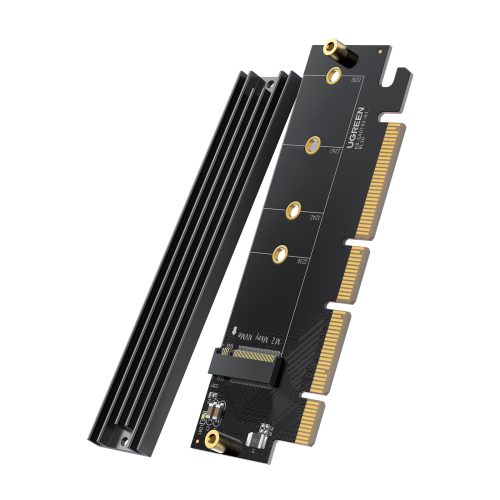 Pagarinājuma kartes adapteris PCIE 4.0 X16 līdz M.2 NVME M-KEY Black