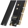Pagarinājuma kartes adapteris PCIE 4.0 X16 līdz M.2 NVME M-KEY Black