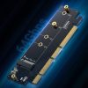 Pagarinājuma kartes adapteris PCIE 4.0 X16 līdz M.2 NVME M-KEY Black