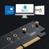 Pagarinājuma kartes adapteris PCIE 4.0 X16 līdz M.2 NVME M-KEY Black