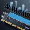 Pagarinājuma kartes adapteris PCIE 4.0 X16 līdz M.2 NVME M-KEY Black