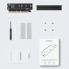 Pagarinājuma kartes adapteris PCIE 4.0 X16 līdz M.2 NVME M-KEY Black