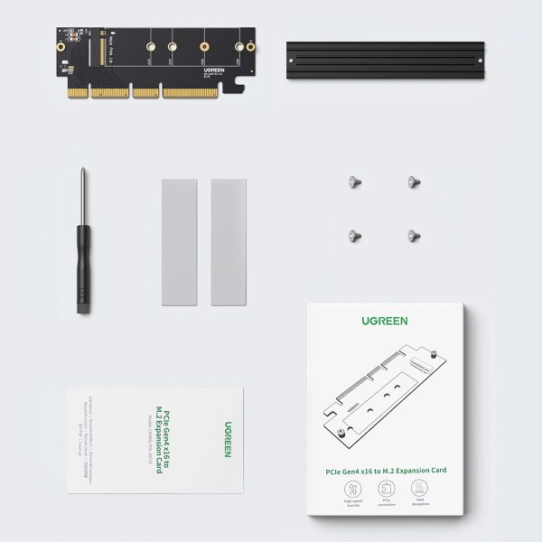 Pagarinājuma kartes adapteris PCIE 4.0 X16 līdz M.2 NVME M-KEY Black