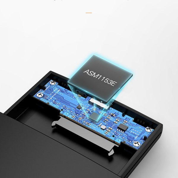 Kabatas apvalks SSD HDD 2.5 '' USB 3.0 SATA melns