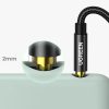 Aux aux kabeļa taisns spraudnis minijack 3,5 mm 1m melns