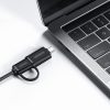 4in1 centrmezgla adapteris USB-A/C izplatītājs 4x USB 3,0 5GB/s 1m melnam