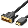 Divu ceļu kabeļa HDMI kabelis - DVI 2M melns