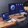 Divu ceļu kabeļa HDMI kabelis - DVI 2M melns