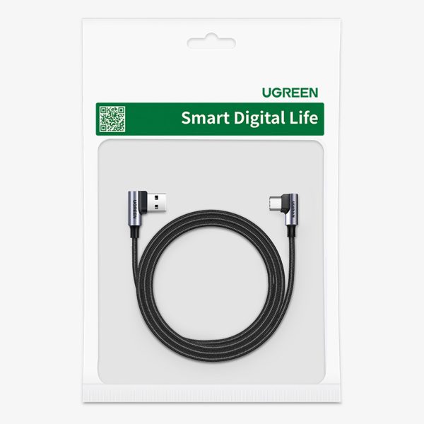 USB -C dusmu kabeļa kabelis - USB 2,0 480MB/s 3A 3m melns