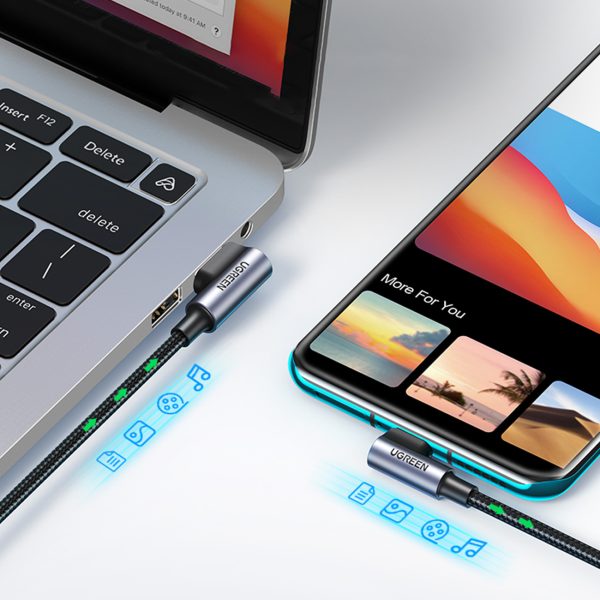 USB -C dusmu kabeļa kabelis - USB 2,0 480MB/s 3A 3m melns