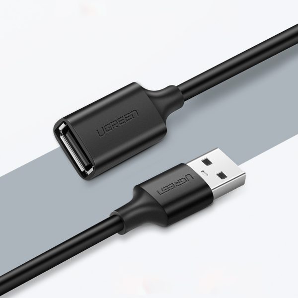 USB 2,0 480MB/s 3m melna kabeļa pagarinājuma kabelis