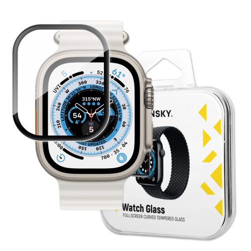 9h rūdīts stikls ar rāmi visam Apple Watch Ultra 49mm ekrānam