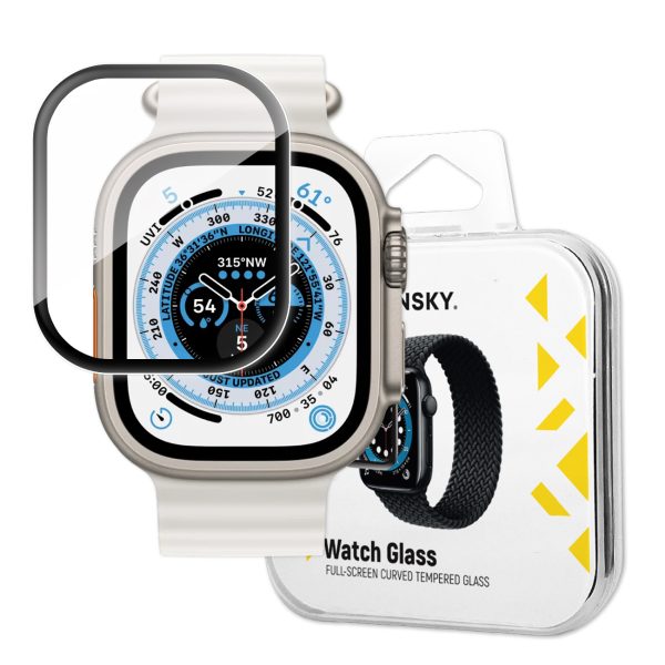 9h rūdīts stikls ar rāmi visam Apple Watch Ultra 49mm ekrānam