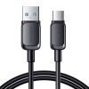 USB kabeļa kabelis - USB -C 3A 1,2m melns