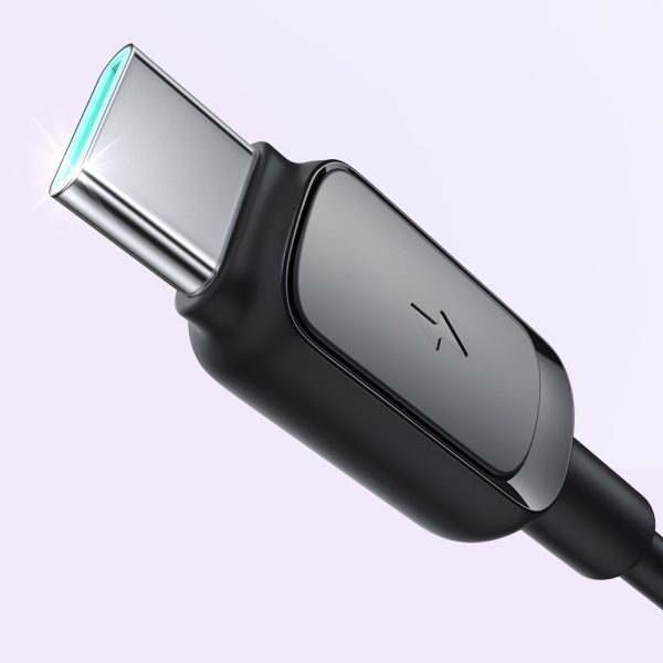 USB kabeļa kabelis - USB -C 3A 1,2m melns