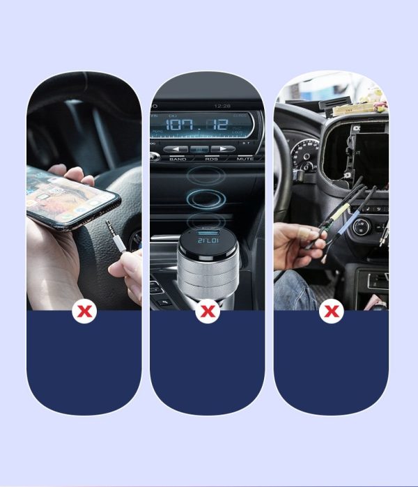 Skaņas uztvērēja audio Bluetooth 5.3 USB Aux Jack Black Cable