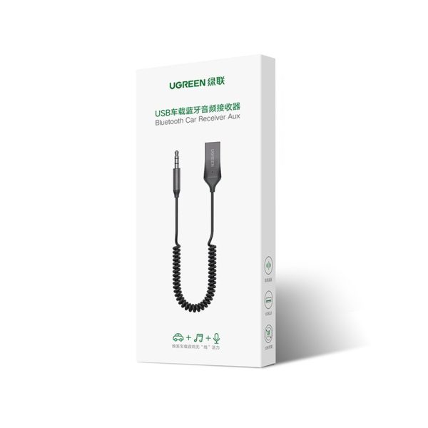 Skaņas uztvērēja audio Bluetooth 5.3 USB Aux Jack Black Cable