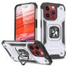 Bruņots korpuss ar rokturi iPhone 15 Pro Max Ring Armor Sudraba
