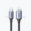 Kabelis Kabelis USB-C SSD-MICRO USB-B 3,0 5GB/S 3A 1M pelēkā krāsā