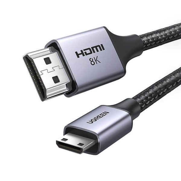 Kabeļa kabeļa mini hdmi adapteris - HDMI 8K 2m pelēks