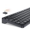 Bezvadu peles un datora tastatūra 2,4 GHz melna