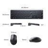 Bezvadu peles un datora tastatūra 2,4 GHz melna