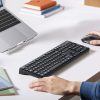 Bezvadu peles un datora tastatūra 2,4 GHz melna