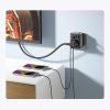 2in1 tīkla lādētāja adapteris ES AC 13A 2X USB-C 30W ES melns spraudnis