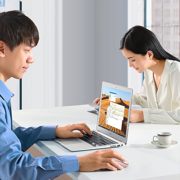 Bezvadu pele USB 2,4 GHz rozā krāsā