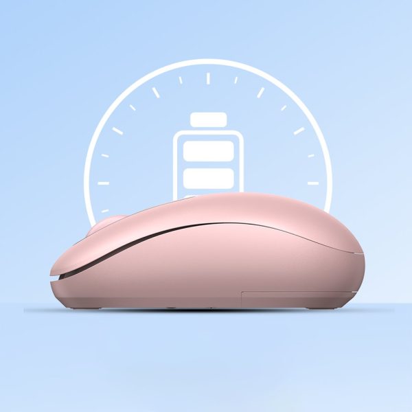 Bezvadu pele USB 2,4 GHz rozā krāsā