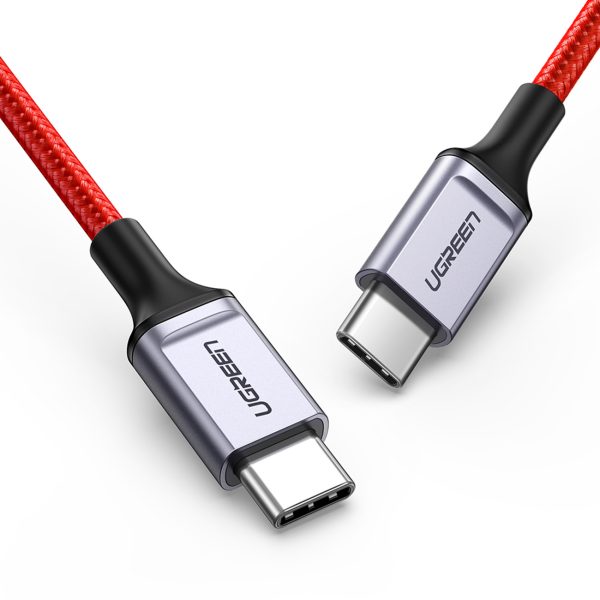 Kabeļa kabelis USB-C BRAID-USB-C 2.0 3A sarkanā krāsā