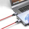 Kabeļa kabelis USB-C BRAID-USB-C 2.0 3A sarkanā krāsā