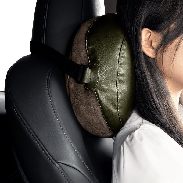 Automašīnas galvas balsts ar 2 Comfortride sēriju tumši zaļiem materiāliem