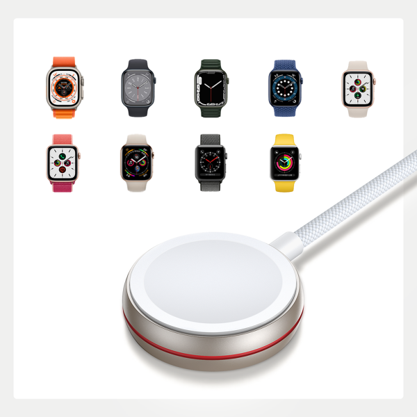 Indukcijas lādētājs Apple Watch USB-C 1,2m White White