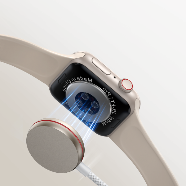 2in1 zibens kabelis iPhone un indukcijas lādētājs Apple skatīties USB-C 1,5m balto baltu
