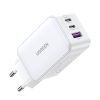 Ātrs GAN 65W USB-A / 2X USB-C baltais lādētājs