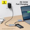 10in1 centrmezgls USB-C adapteris USB-C PD / 3X USB-A / 2X HDMI / RJ-45 / SD / TF Black Black
