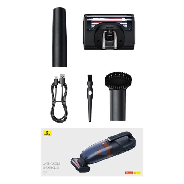 Manuālu automašīnu putekļsūcējs Baseus AP02 6000PA 130W melns