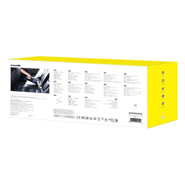 Manuālu automašīnu putekļsūcējs Baseus AP02 6000PA 130W melns