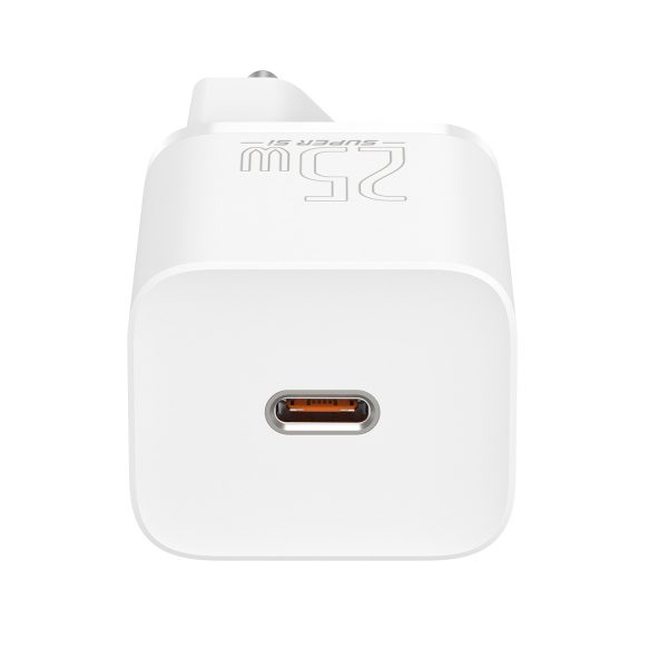 Si 25W 3A ātrs lādētājs ar USB-C 1M balto lādētāju