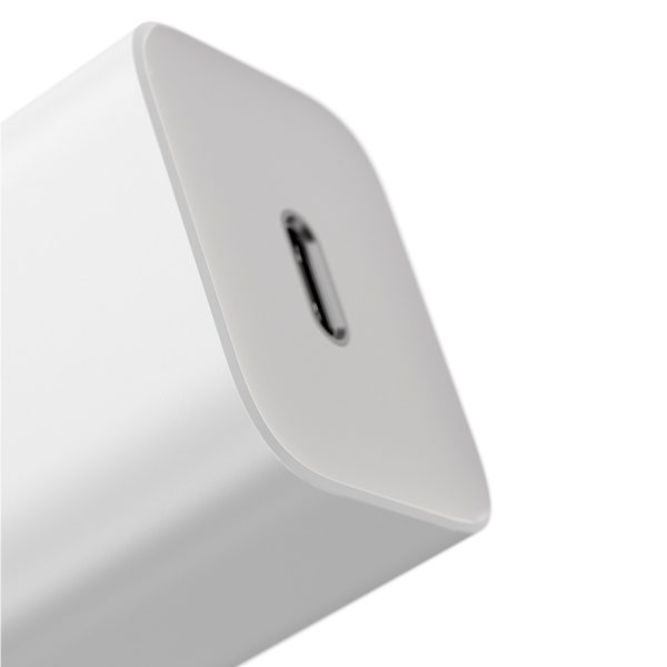 Si 25W 3A ātrs lādētājs ar USB-C 1M balto lādētāju