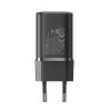 Ātrā tīkla lādētājs 30W USB-A un USB-C PD QC AFC FCP Black