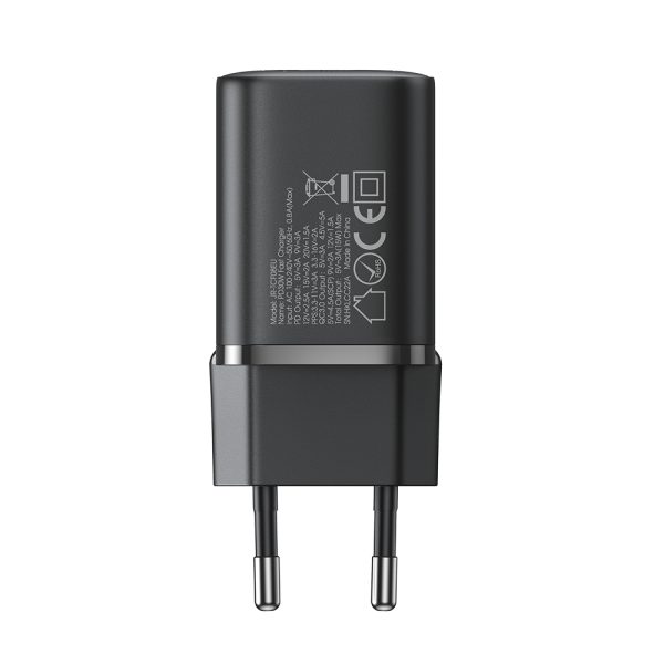 Ātrā tīkla lādētājs 30W USB-A un USB-C PD QC AFC FCP Black