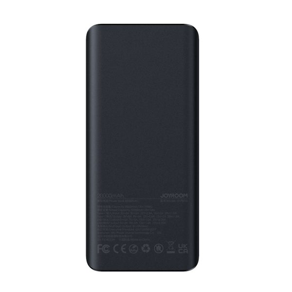 PowerBank ar lukturīti 30W 20 000 mAh + USB-A Cable-USB-C 25cm melns