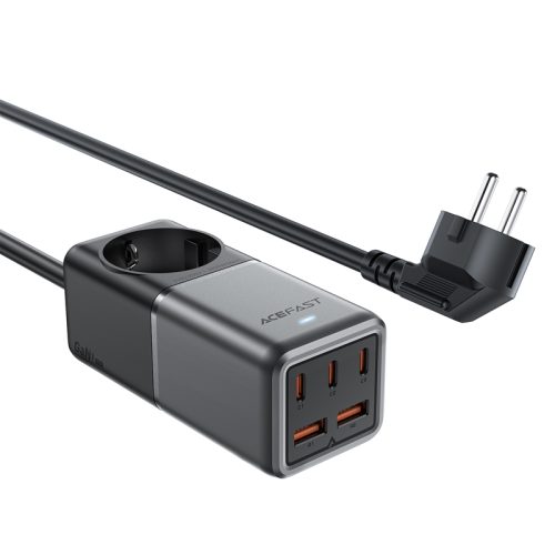 Galda lādētāju uzlādes stacija Z2 GAN 75W PD 3X USB-C 2X USB-A MELNA UN PAŠA
